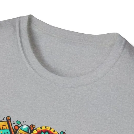 Happy Easter Unisex Softstyle T-Shirt - Colorful Easter Egg Design - Image 22