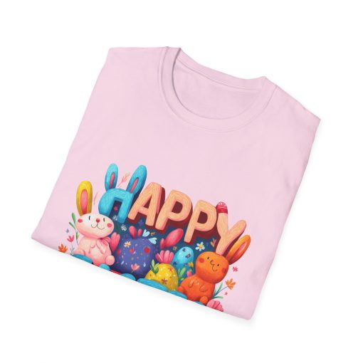 Happy Easter Unisex Softstyle T-Shirt - Fun Spring Bunny Design - Image 63