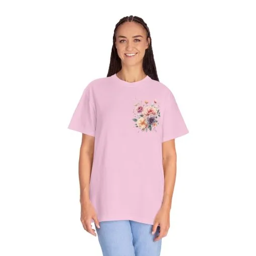 Floral Unisex Garment-Dyed T-shirt - Soft Summer Vibes - Image 39