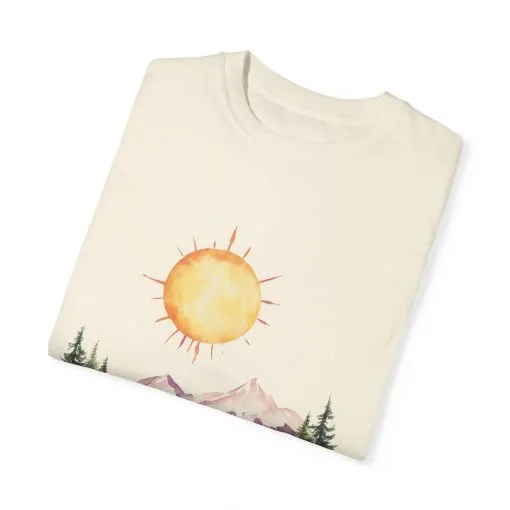 Sunrise Mountain Unisex T-shirt - Nature Lovers Tee - Image 6