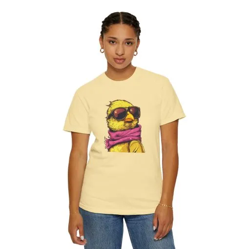 Cool Chick Unisex Garment-Dyed T-Shirt - Fun Bird Design - Image 12