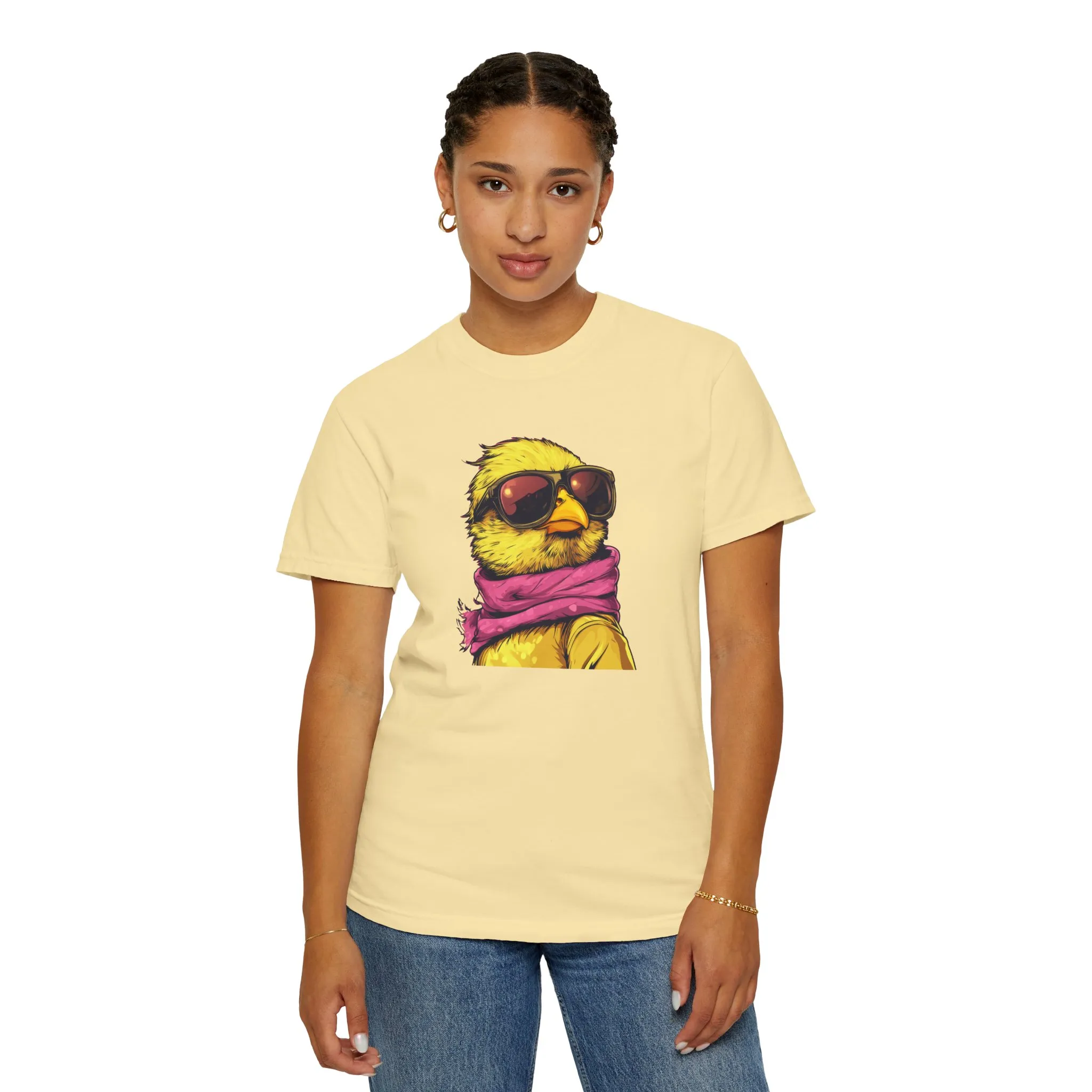 Cool Chick Unisex Garment-Dyed T-Shirt - Fun Bird Design - Image 12