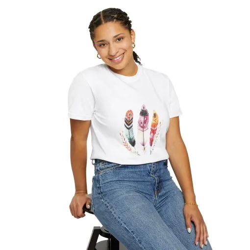Boho Feather Graphic Unisex T-Shirt - Perfect for Nature Lovers & Casual Outfits - Image 4