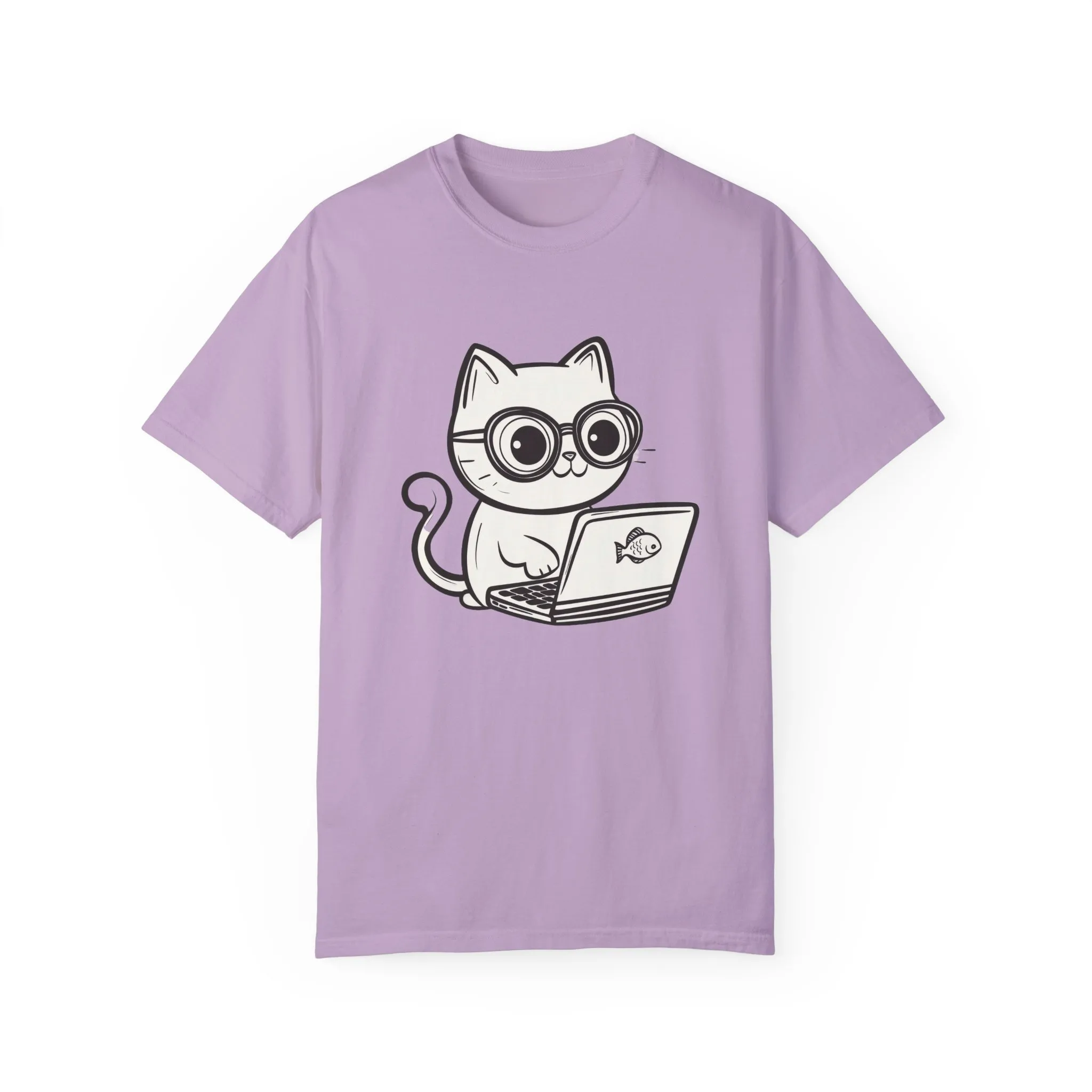 Cute Cat Gamer Unisex Garment-Dyed T-Shirt - Image 33