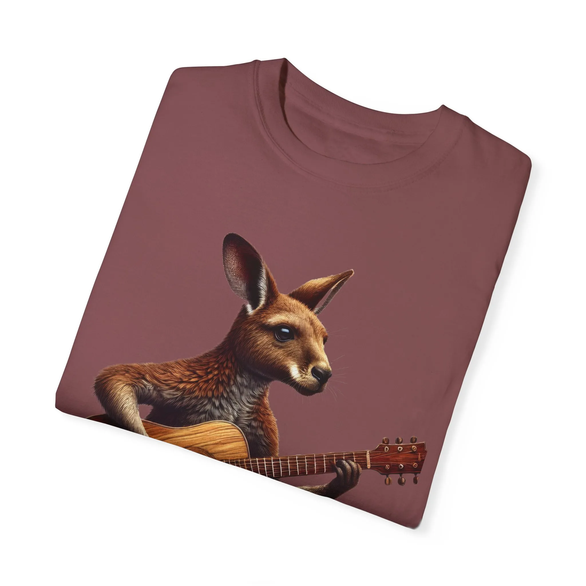 Cool Kangaroo Playing Guitar Unisex T-Shirt - Unique Gift for Music Lovers - Image 10