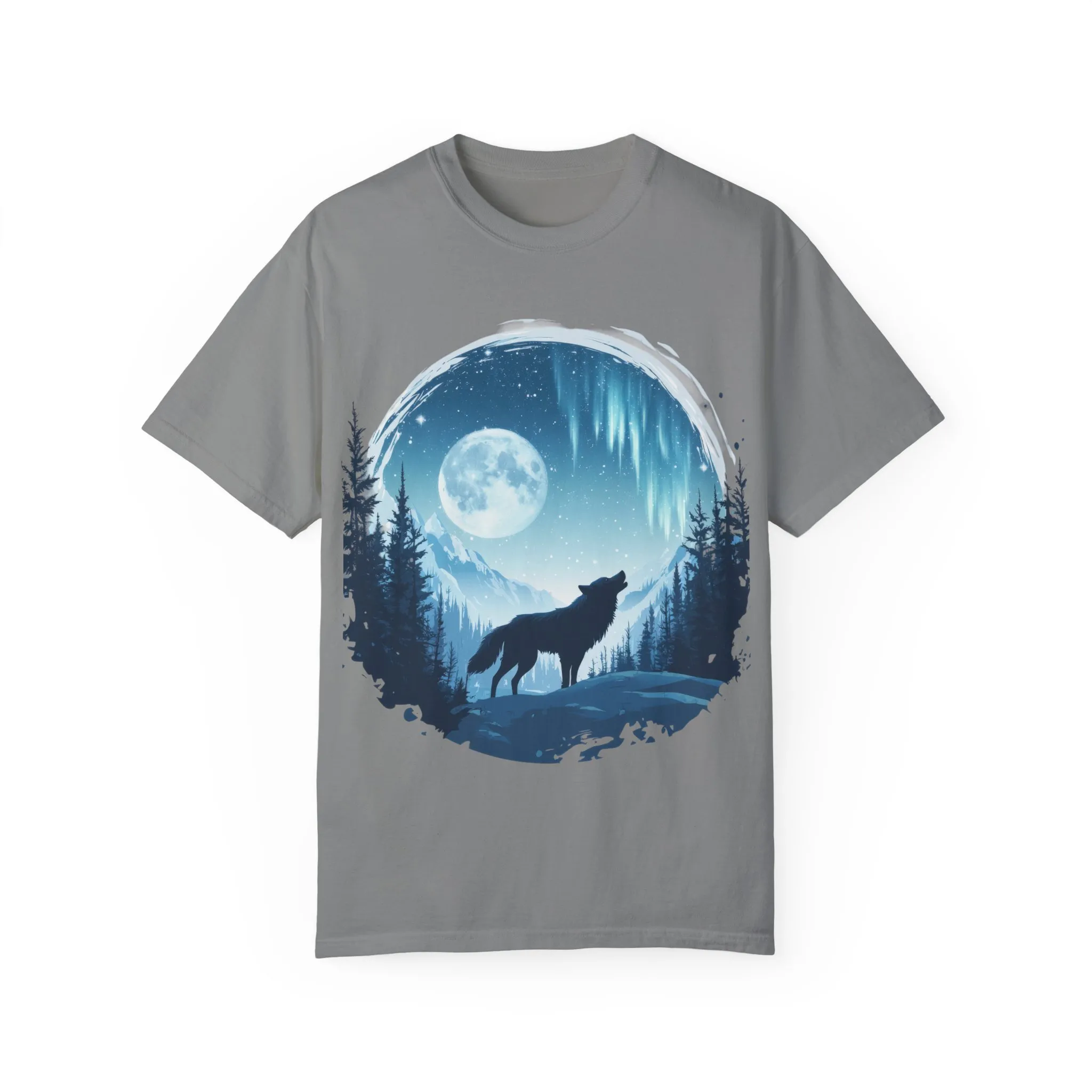 Mystical Wolf Moon T-shirt - Unisex Garment-Dyed Tee for Nature Lovers - Image 17