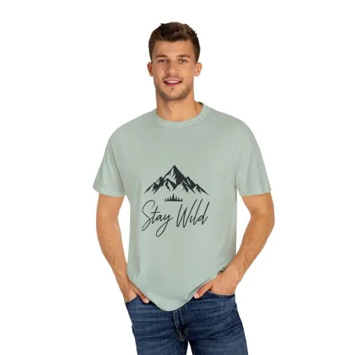Stay Wild Unisex Garment-Dyed T-Shirt - Adventure & Nature Inspired - Image 23