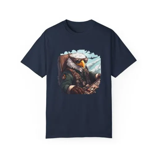 Pilot Eagle Unisex Garment-Dyed T-Shirt - Adventure Apparel for Aviation Enthusiasts - Image 29