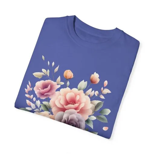 Floral Garden Unisex Garment-Dyed T-Shirt | Soft and Stylish Tee for Spring and Summer Occasions - Image 26