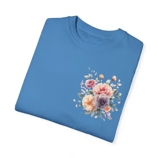 Floral Unisex Garment-Dyed T-shirt - Soft Summer Vibes - Image 26
