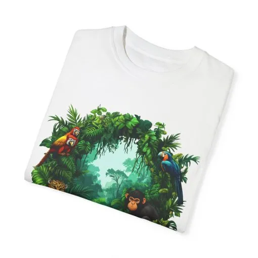 Tropical Jungle Animal T-Shirt | Unisex Garment-Dyed Tee for Nature Lovers - Image 2