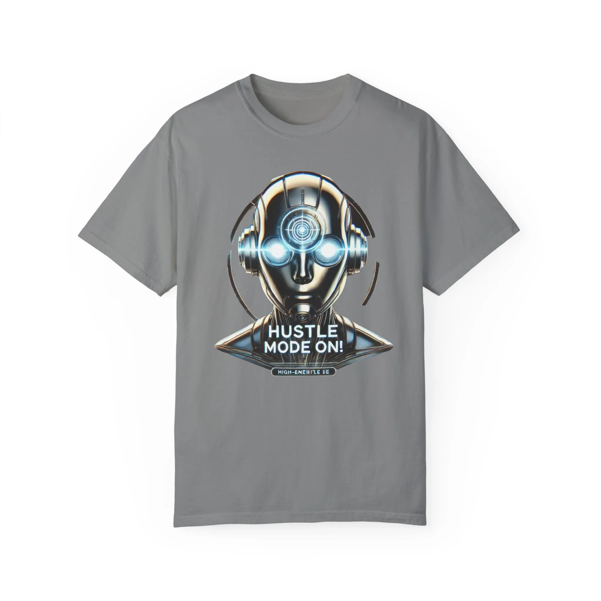 Hustle Mode On Unisex Garment-Dyed T-Shirt - Motivational Graphic Tee - Image 2