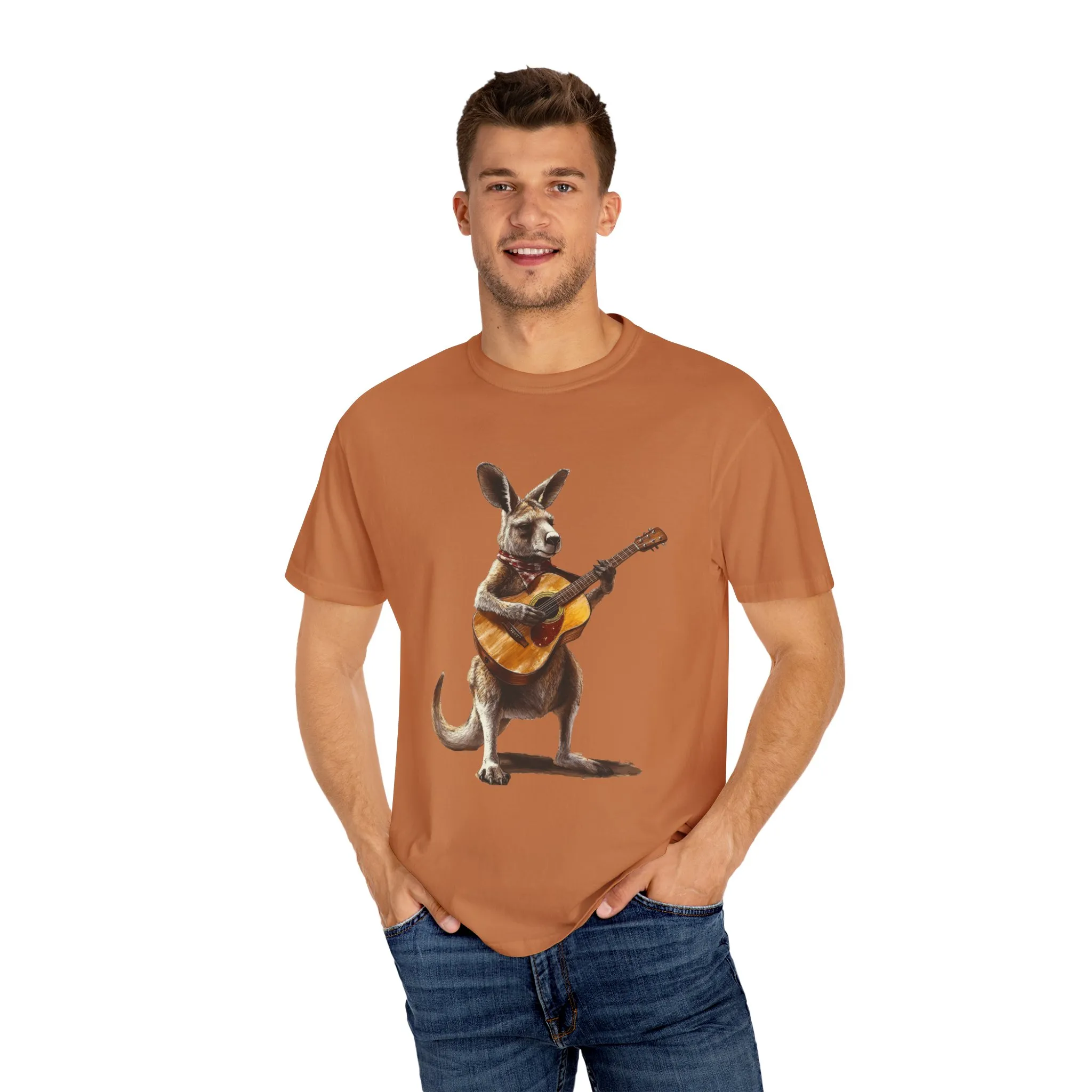 Funny Kangaroo Playing Guitar Unisex T-shirt - Image 19