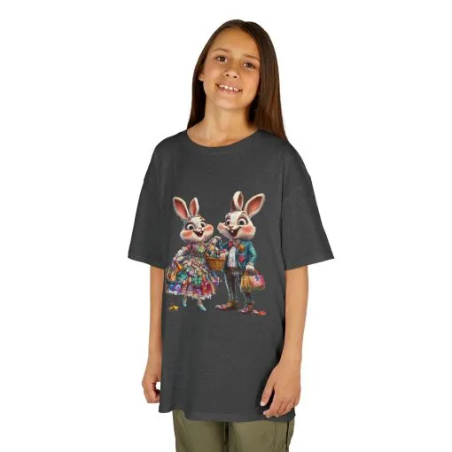 Adorable Bunny Couple Kids Tee - Perfect for Easter Celebrations - Image 15