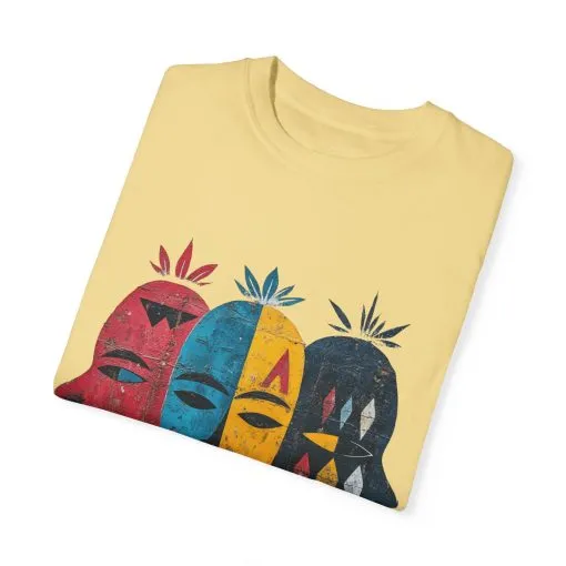 Vibrant Faces Unisex Garment-Dyed T-Shirt - Artistic Expression for Everyday Wear - Image 14