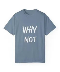 Unisex Why Not Garment-Dyed T-Shirt - Positive Vibe Casual Wear
