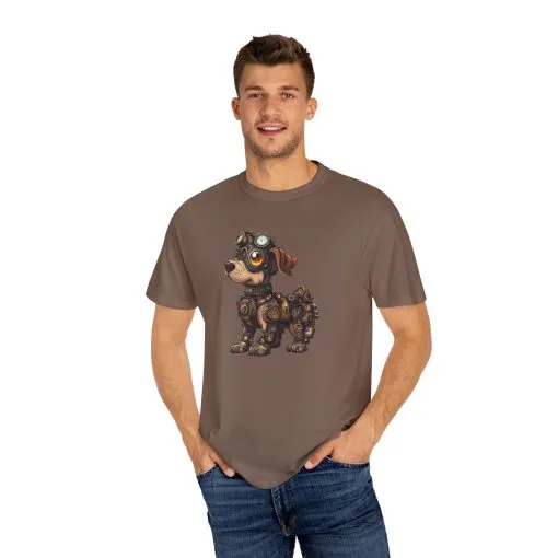 Steampunk Dog Unisex Garment-Dyed T-Shirt - Image 19
