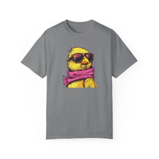 Cool Chick Unisex Garment-Dyed T-Shirt - Fun Bird Design - Image 25