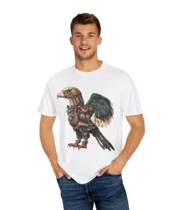 Steampunk Mechanical Bird Unisex Garment-Dyed T-Shirt