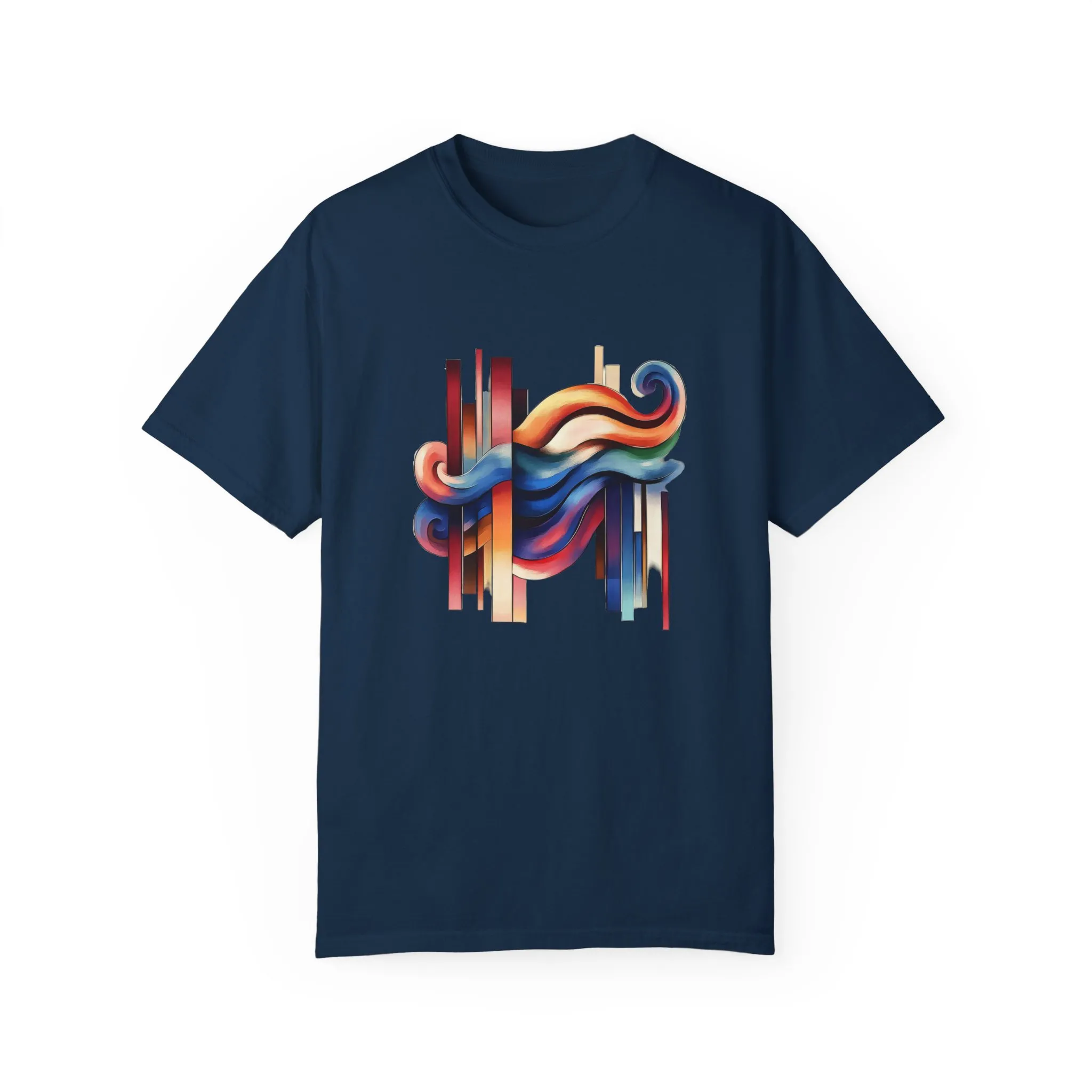 Colorful Abstract Art Unisex Garment-Dyed T-Shirt | Trendy Graphic Tee for Art Lovers - Image 21