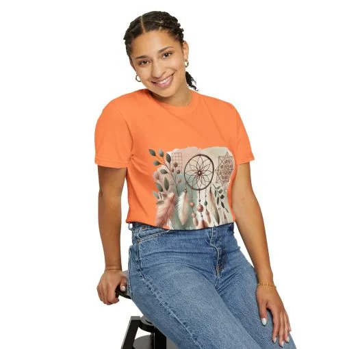 Dreamcatcher Boho T-Shirt | Unisex Garment-Dyed Tee for Spiritual Vibes - Image 12