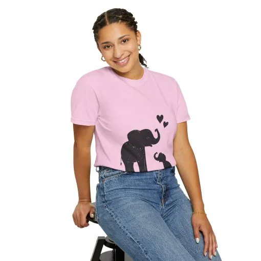 Heartwarming Elephant Love Unisex T-Shirt - Image 48