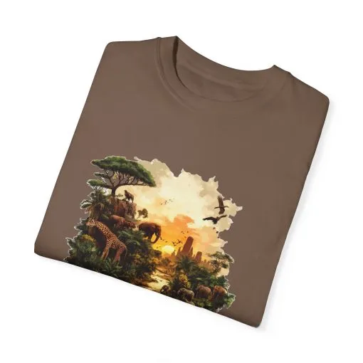Adventure-Inspired Unisex Garment-Dyed T-Shirt with Nature Scene - Image 10