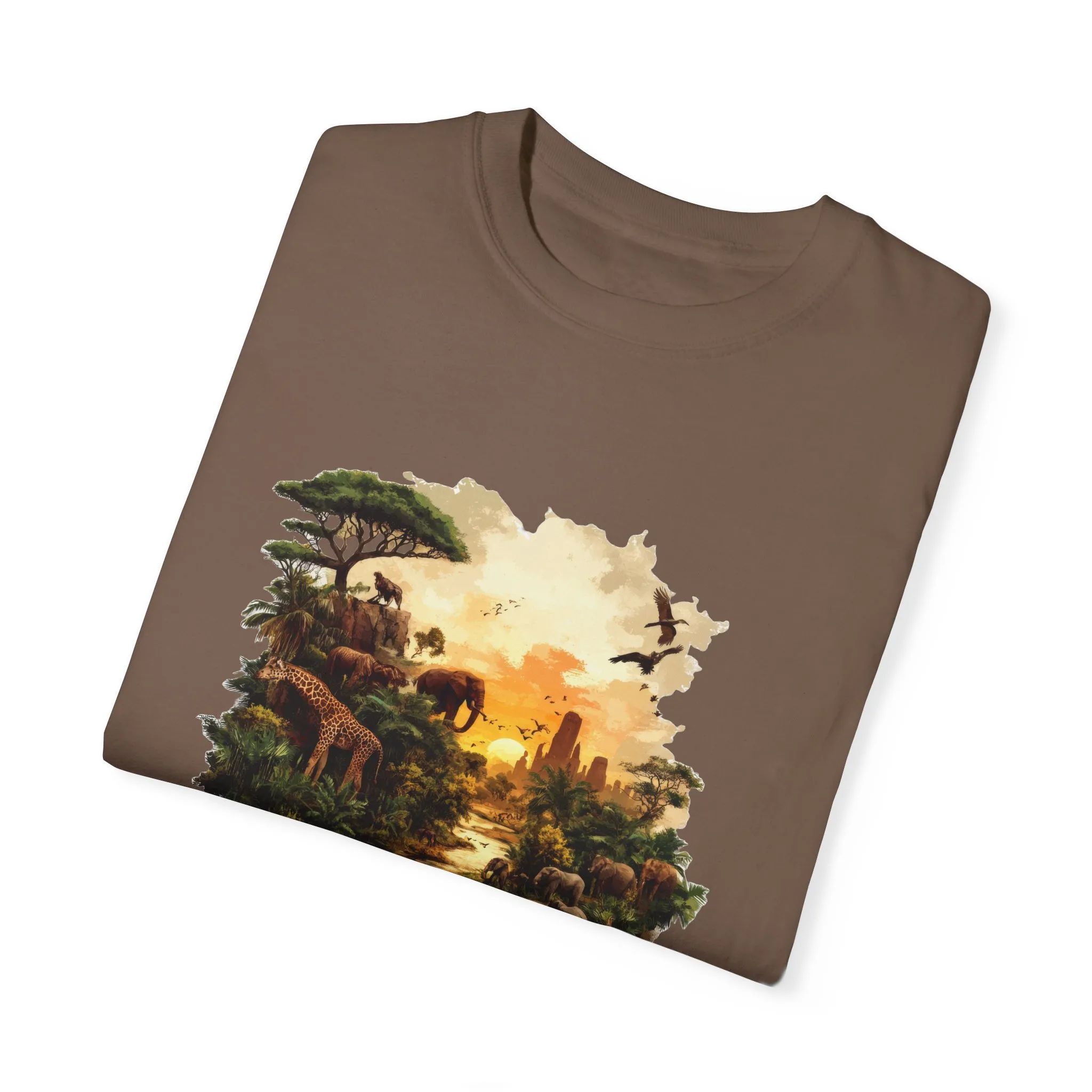 Adventure-Inspired Unisex Garment-Dyed T-Shirt with Nature Scene - Image 10