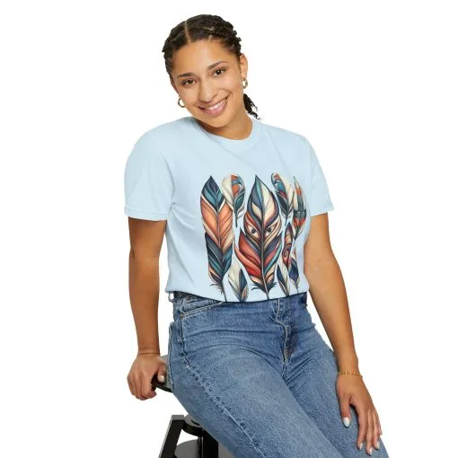 Bohemian Feathers Unisex T-Shirt - Artistic Nature Design - Image 39