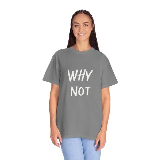 Why Not? Unisex Garment-Dyed T-Shirt - Casual Fun Statement Tee - Image 16