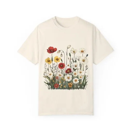 Floral Garden Unisex T-Shirt | Eco-Friendly, Casual Style for Spring & Summer
