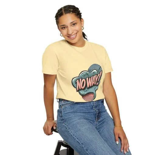 'No Way!' Graphic Tee - Unisex Garment-Dyed T-Shirt for Casual Vibes - Image 16