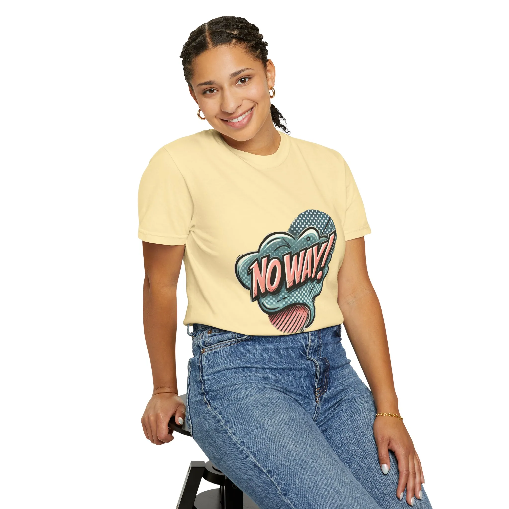 'No Way!' Graphic Tee - Unisex Garment-Dyed T-Shirt for Casual Vibes - Image 16