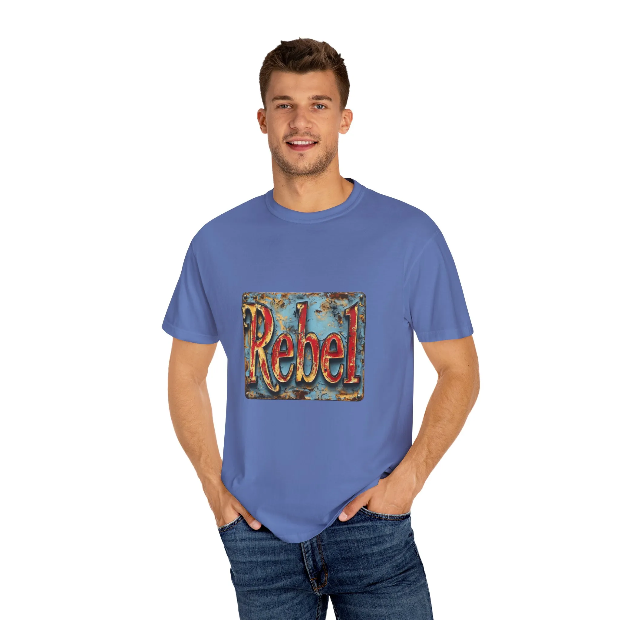 Rebel Unisex Garment-Dyed T-Shirt - Vintage Style Graphic Tee - Image 31