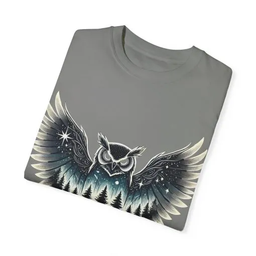 Unisex Garment-Dyed Owl T-Shirt | Nature-Inspired Design for Outdoor Lovers - Image 18