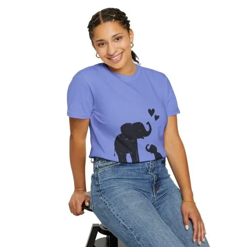 Heartwarming Elephant Love Unisex T-Shirt - Image 36