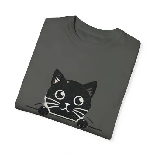 Cute Cat Design Unisex Garment-Dyed T-Shirt - Perfect for Animal Lovers - Image 7