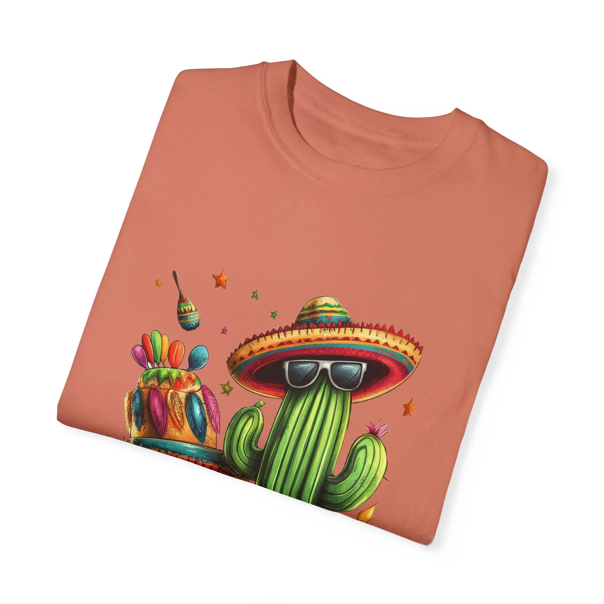 Vibrant Cactus Fiesta T-Shirt - Unisex Garment-Dyed Tee for Summer Celebrations - Image 10