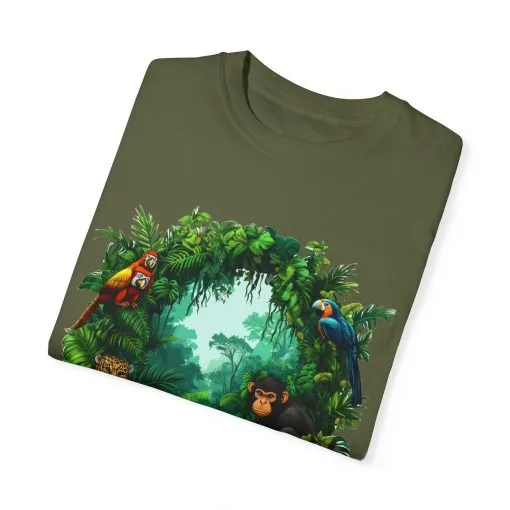 Tropical Jungle Animal T-Shirt | Unisex Garment-Dyed Tee for Nature Lovers - Image 6