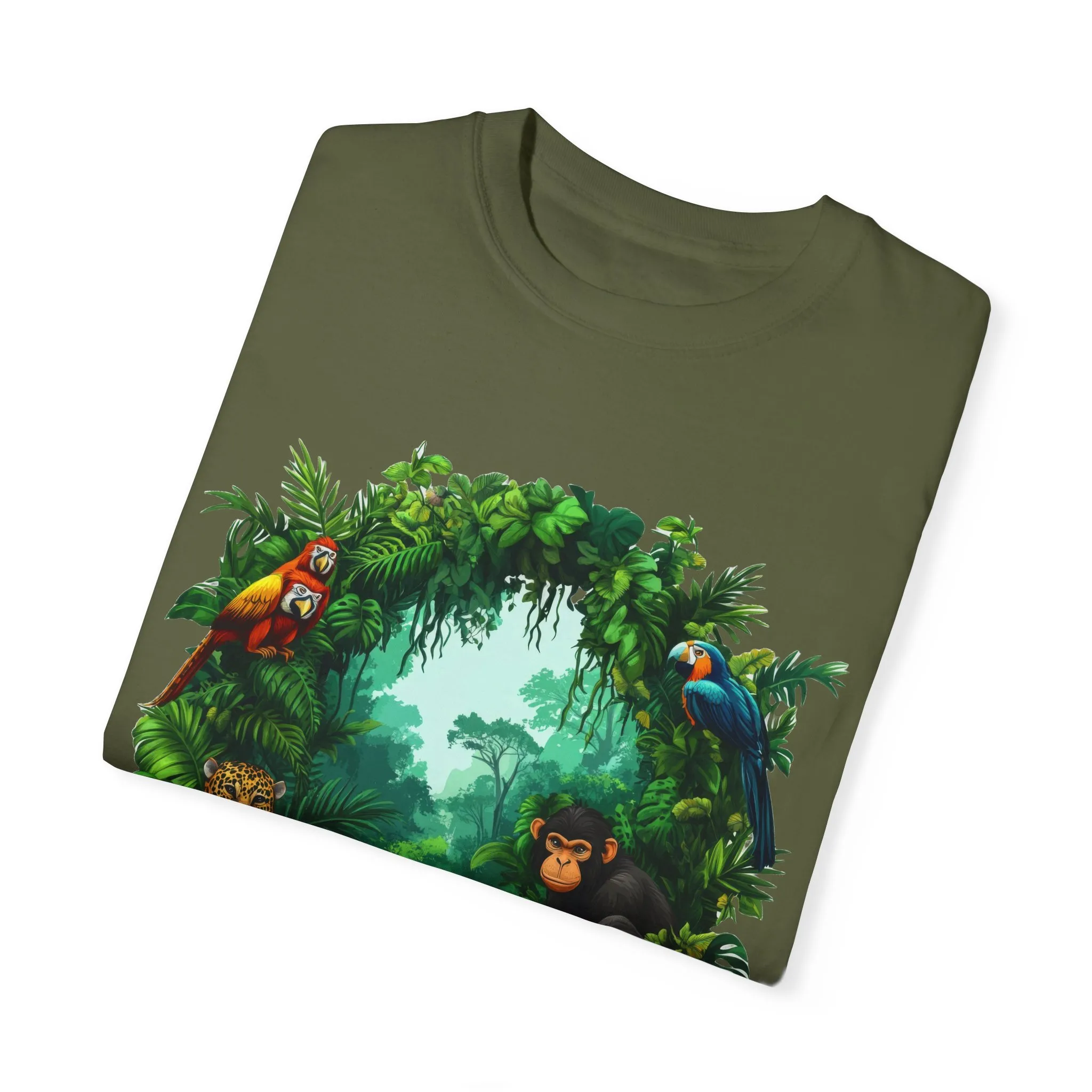 Tropical Jungle Animal T-Shirt | Unisex Garment-Dyed Tee for Nature Lovers - Image 6