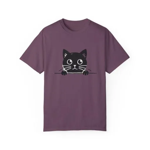 Cute Cat Design Unisex Garment-Dyed T-Shirt - Perfect for Animal Lovers - Image 22