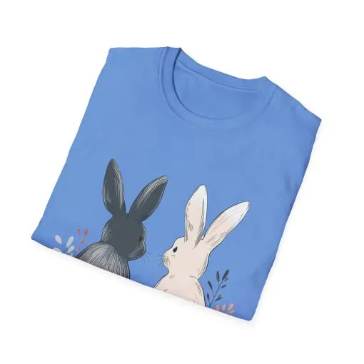 Cute Bunny Love Unisex Softstyle T-Shirt for Easter Celebrations - Image 38