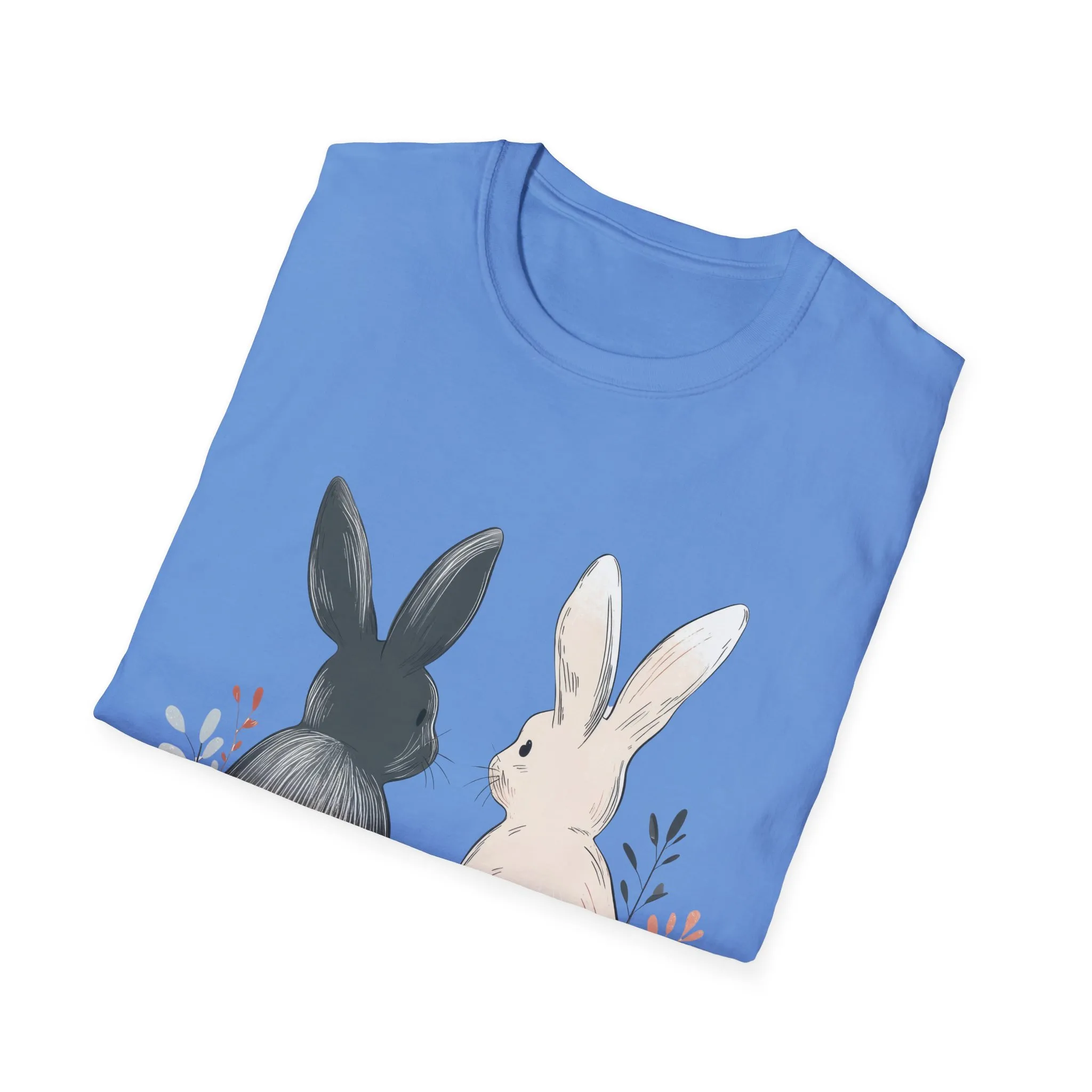 Cute Bunny Love Unisex Softstyle T-Shirt for Easter Celebrations - Image 38