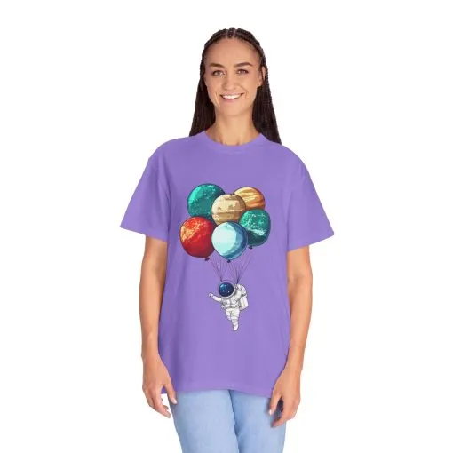 Astronauts and Planets Graphic T-Shirt - Unisex Garment-Dyed Tee - Image 36