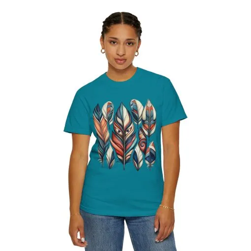 Bohemian Feathers Unisex T-Shirt - Artistic Nature Design - Image 35