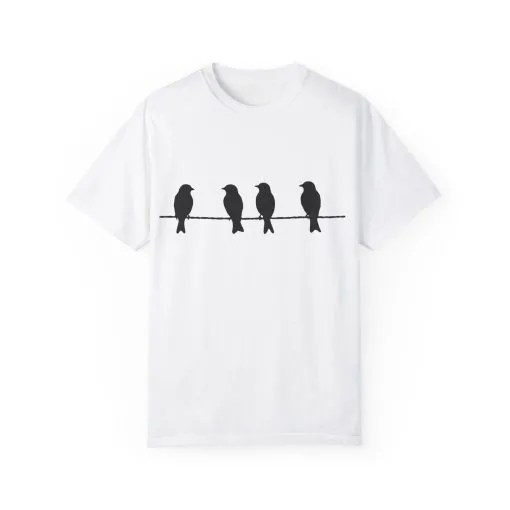 Minimalist Bird Silhouette Unisex T-Shirt - Image 5