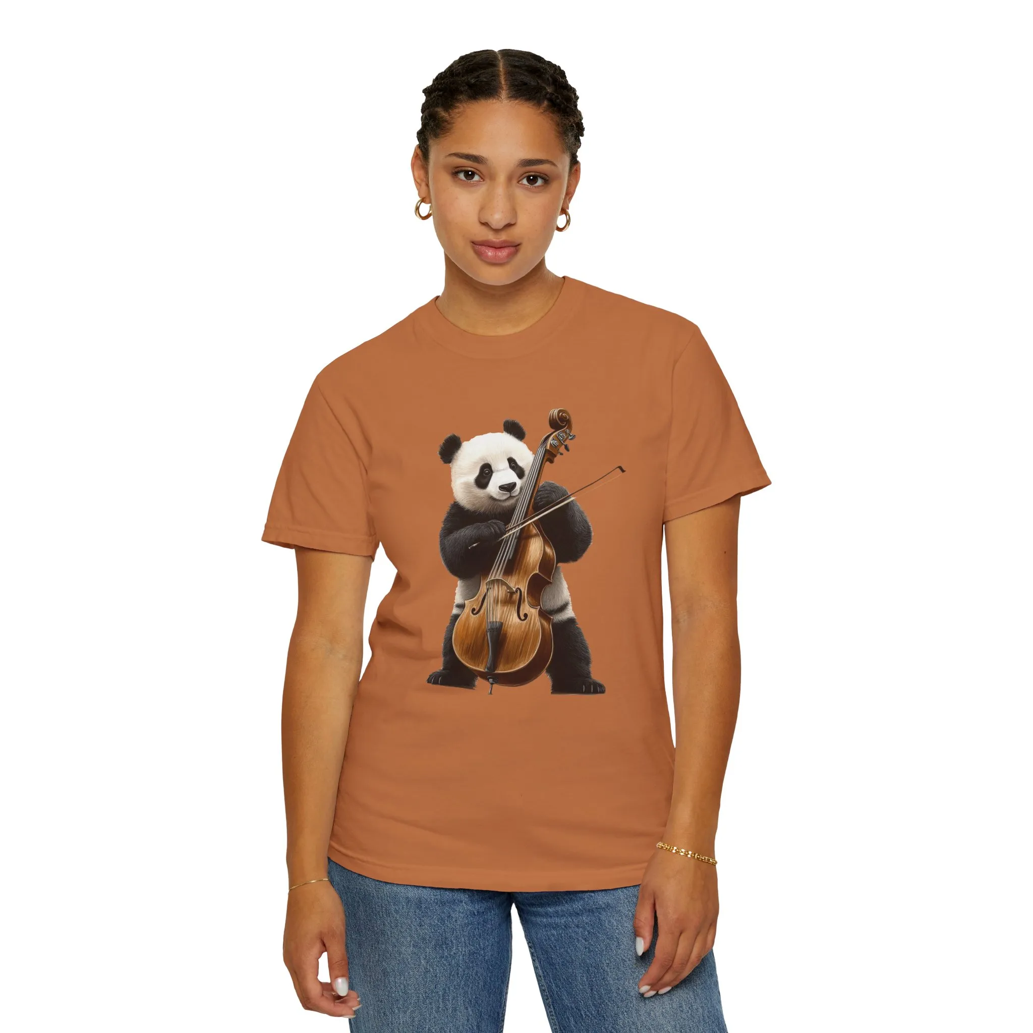 Cute Panda Playing Cello Unisex T-Shirt - Funny Animal Graphic Tee - Image 12