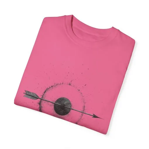 Unisex Garment-Dyed T-shirt with Unique Arrow and Target Design - Perfect for Casual Wear and Gifts - Image 51