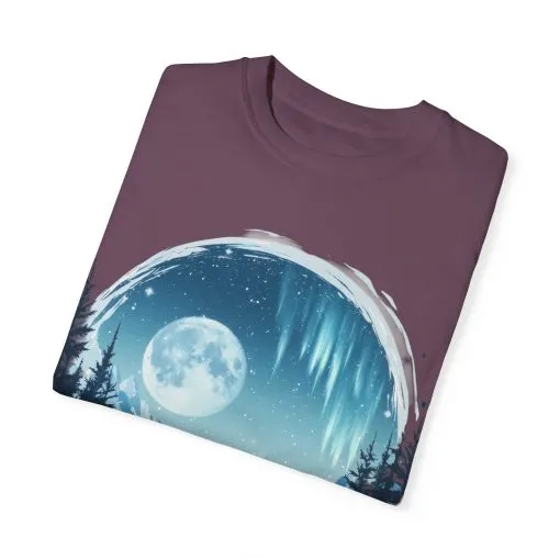 Mystical Wolf Moon T-shirt - Unisex Garment-Dyed Tee for Nature Lovers - Image 26