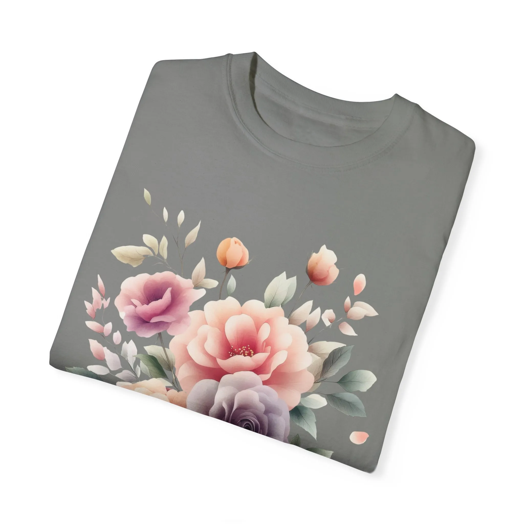 Floral Garden Unisex Garment-Dyed T-Shirt | Soft and Stylish Tee for Spring and Summer Occasions - Image 30